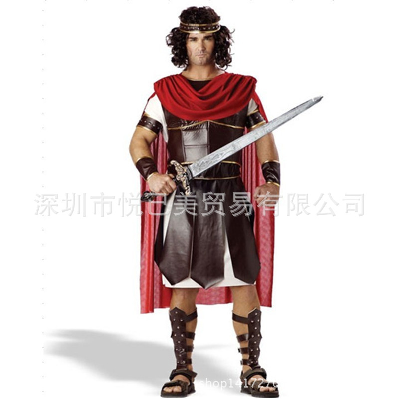 罗马战士服 万圣节角斗士cosplay 斯巴达勇士男款游戏服 舞台服装