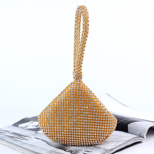 Rhinestone dinner bag Cross-border pure handmade mine evening bag wholesale handheld banquet bag dropshipping