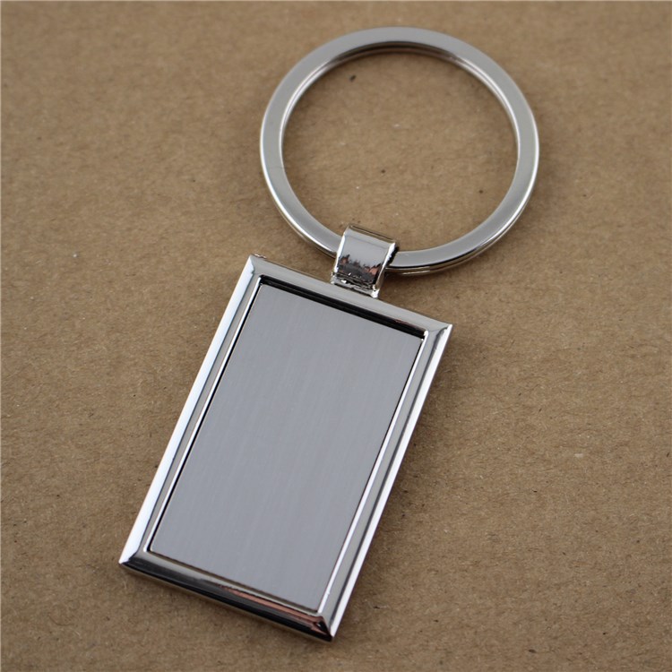 Rectangular double-sided keychain