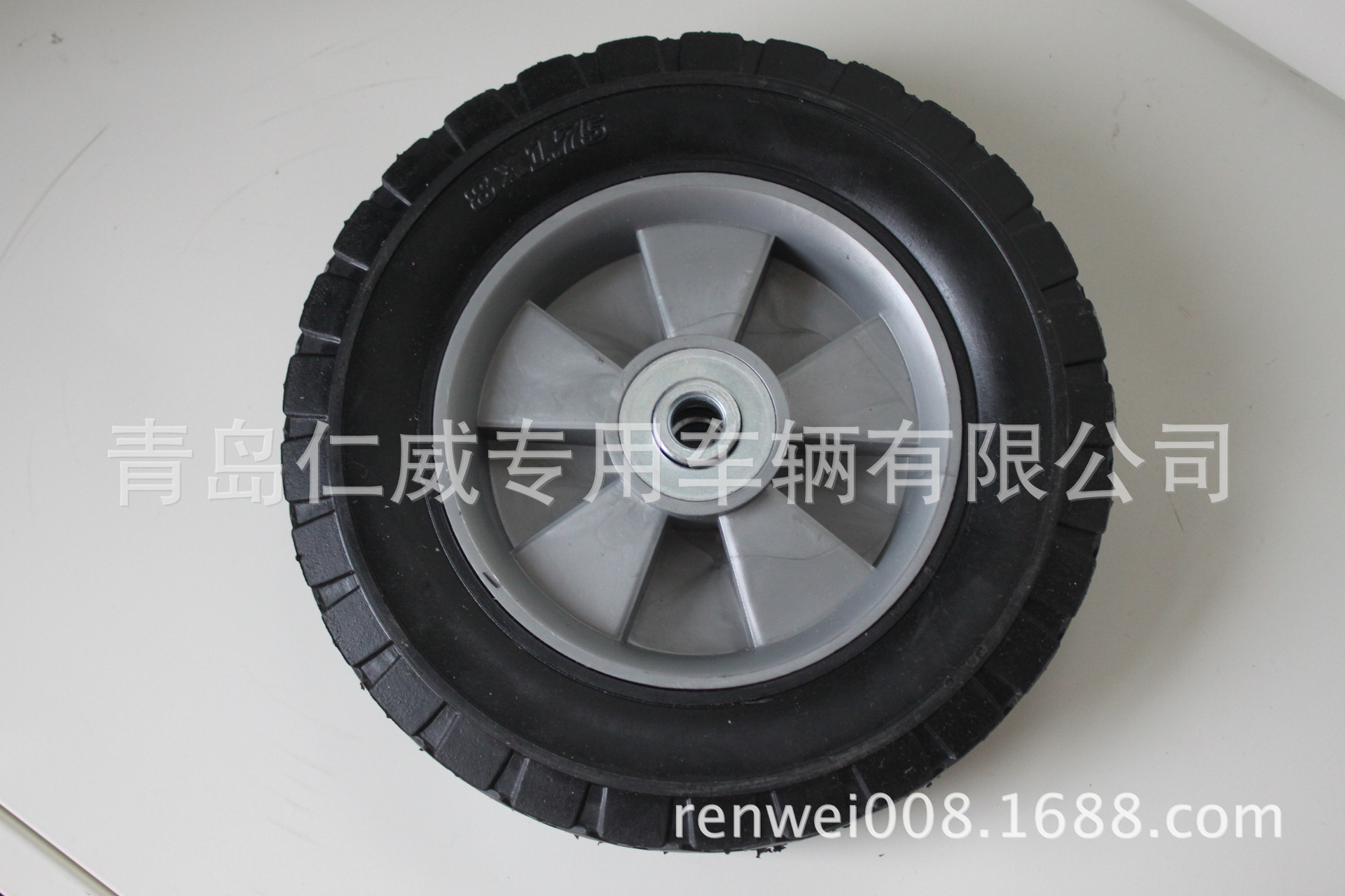 长期供应高质量 8X1.75 橡胶空心轮胎 半空心轮  9寸 10寸 12寸