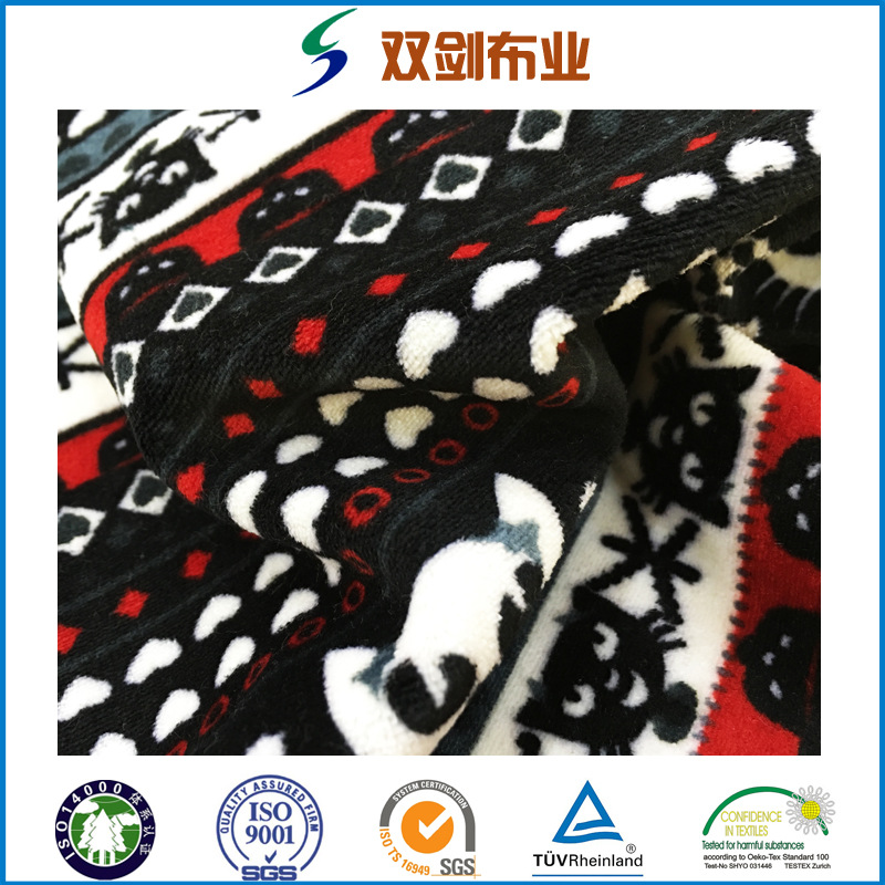 厂家销售纬编全涤仿棉绒 服装、家纺、床上用品用绒布面料