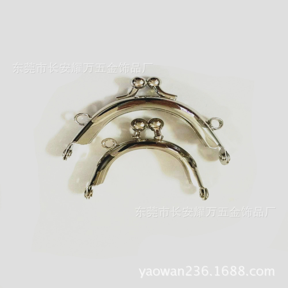 圆角有弧形钱包夹扣 箱包五金开口夹 卡扣
