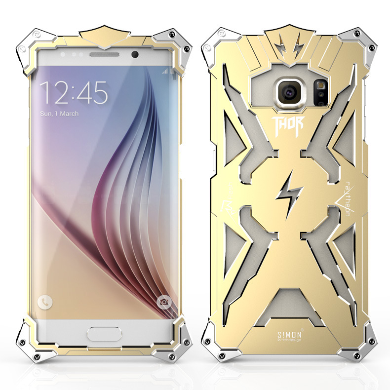 SIMON THOR Aviation Aluminum Alloy Shockproof Armor Metal Case Cover for Samsung Galaxy S6 Edge Plus