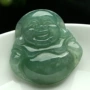 缅甸观音豆绿翡翠佛玉坠