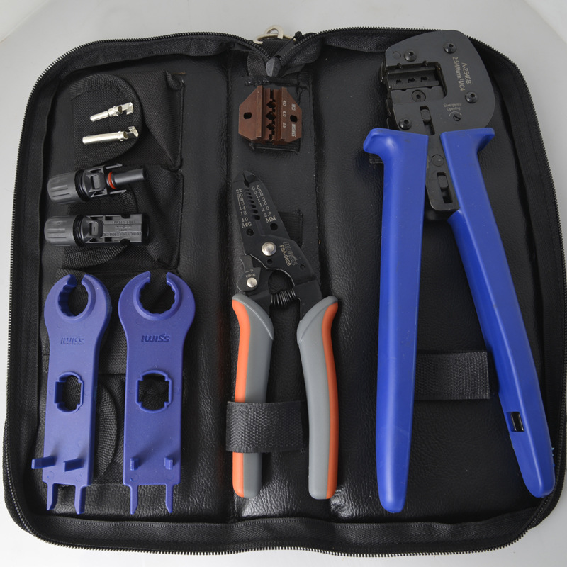 A-2546B太阳能工具套装 MC3/Tyco光伏压线钳组合套包 冷压端子钳