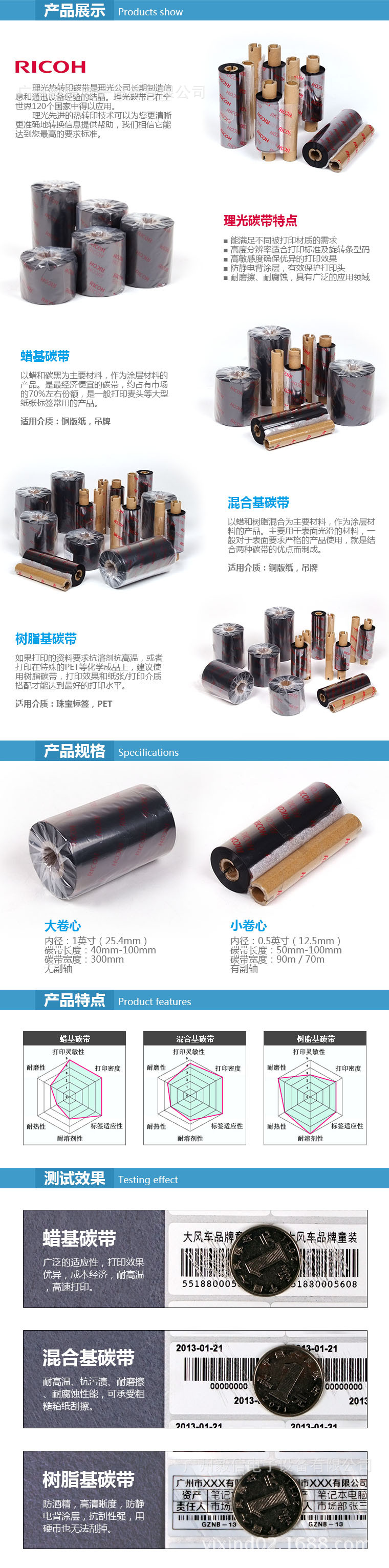 理光D110C碳带介绍