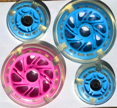 蛙式滑板车闪光轮117mm, 120 PVC 轮子 活力车轮子 塑料轮子批发|ru