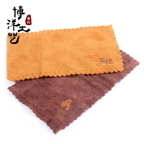 Cotton tea towel, absorbent thickened tea cloth, new tea ceremony accessories, factory direct sales and wholesale, customized logo