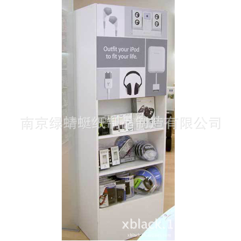 耳机展示架 数码产品纸陈列架 超市手机配件瓦楞纸地堆