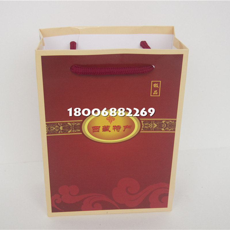 批发直销西藏特产纸袋18X7X24cm礼品袋手提纸袋子高档纸袋可定制