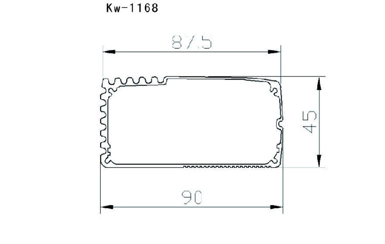 宽度95mm,厚度45mm 铝合金外壳  铝型材 河南电子散热器 冲压铝板