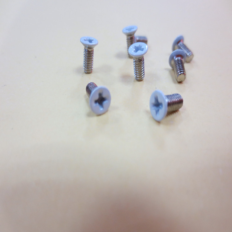 烤漆螺丝头部烤漆螺丝染色螺丝沉头机制螺丝可按要求颜色加工M3*6