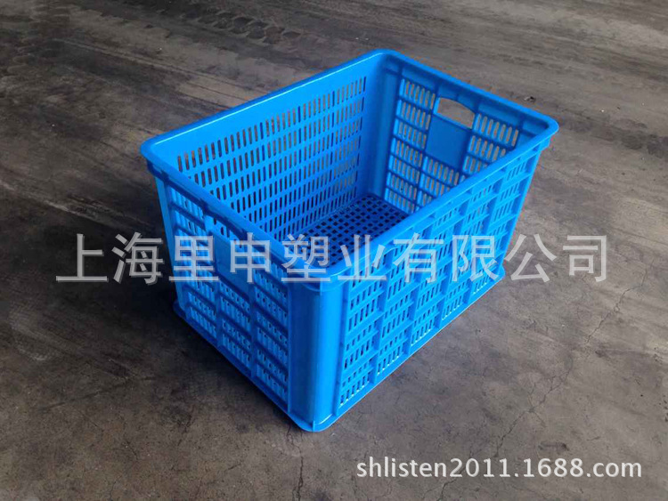 供应575系列塑胶筐 610*430*360轻型周转筐 蓝色优质周转筐 上海