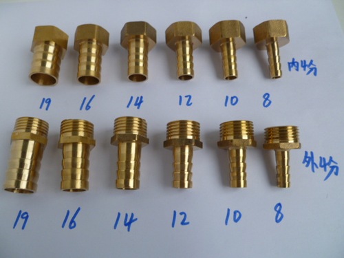 4分内外牙铜宝塔咀 出气嘴 气管/水管/煤气接头 皮管内外丝接头