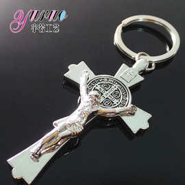 创意金属十字架钥匙扣 金属感恩节钥匙挂件 新奇特小礼品