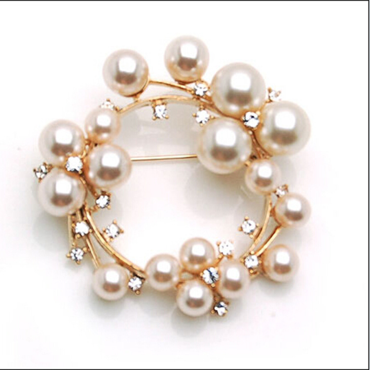 Korean fashion high-end ring pearl brooc...