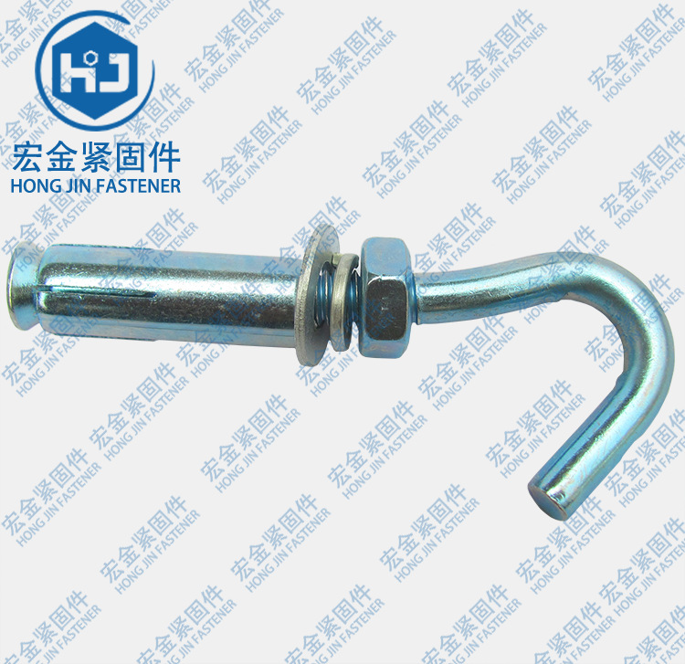 膨胀螺丝现货批发M8镀锌胀钩拉爆钩晾衣架钩质优价廉品质保障