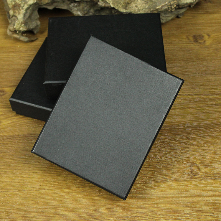 升级版天地盖礼品盒长方形短钱包盒子黑长钱夹礼盒包装盒定