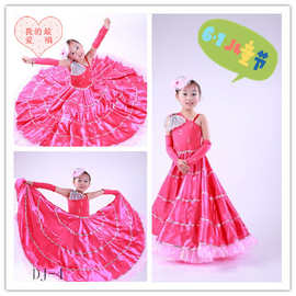 特价开场舞大摆裙演出服合唱服舞蹈服表演服元旦春节儿童演出舞台