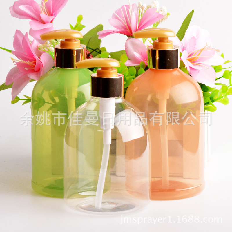 厂家供应pet500ml电化铝洗手液瓶化妆品瓶沐浴露洗发水身体乳