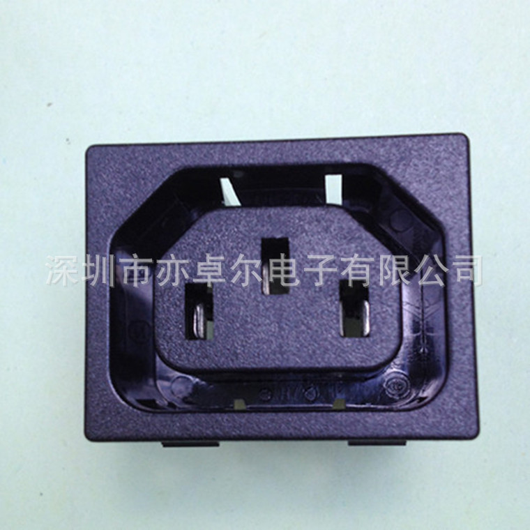 台湾荣丰RONGFENG原装正品IEC母座电源插座SS-130-PC-NEW卡式母座