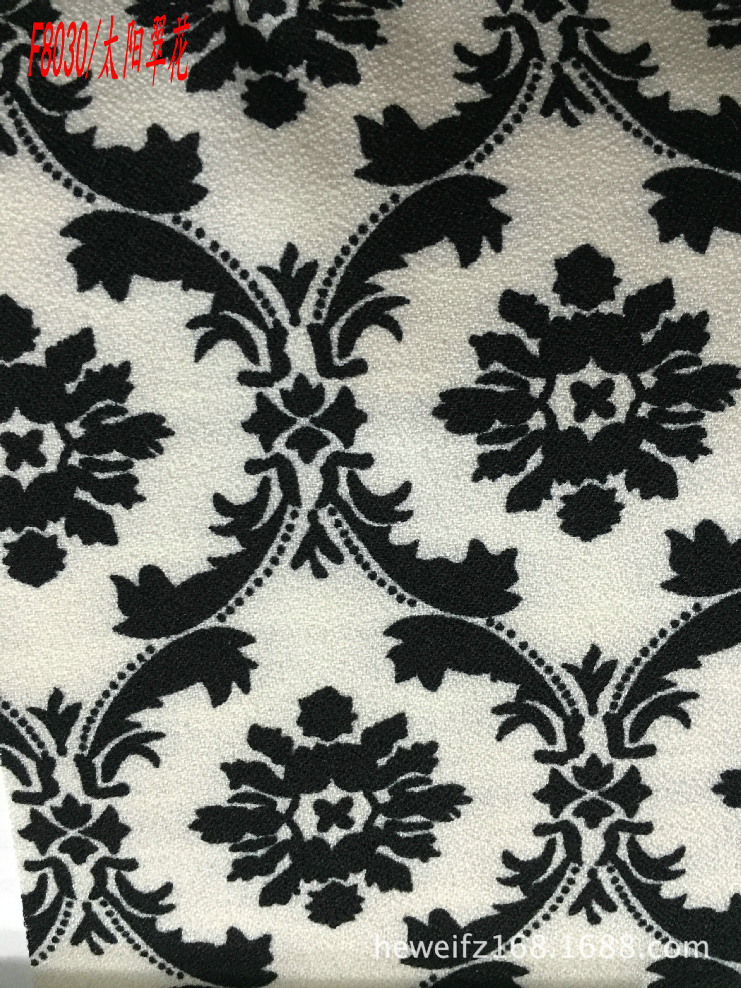 厂价直销F8030现货供应乱麻太阳翠花印花时尚服装涤纶阳光麻面料