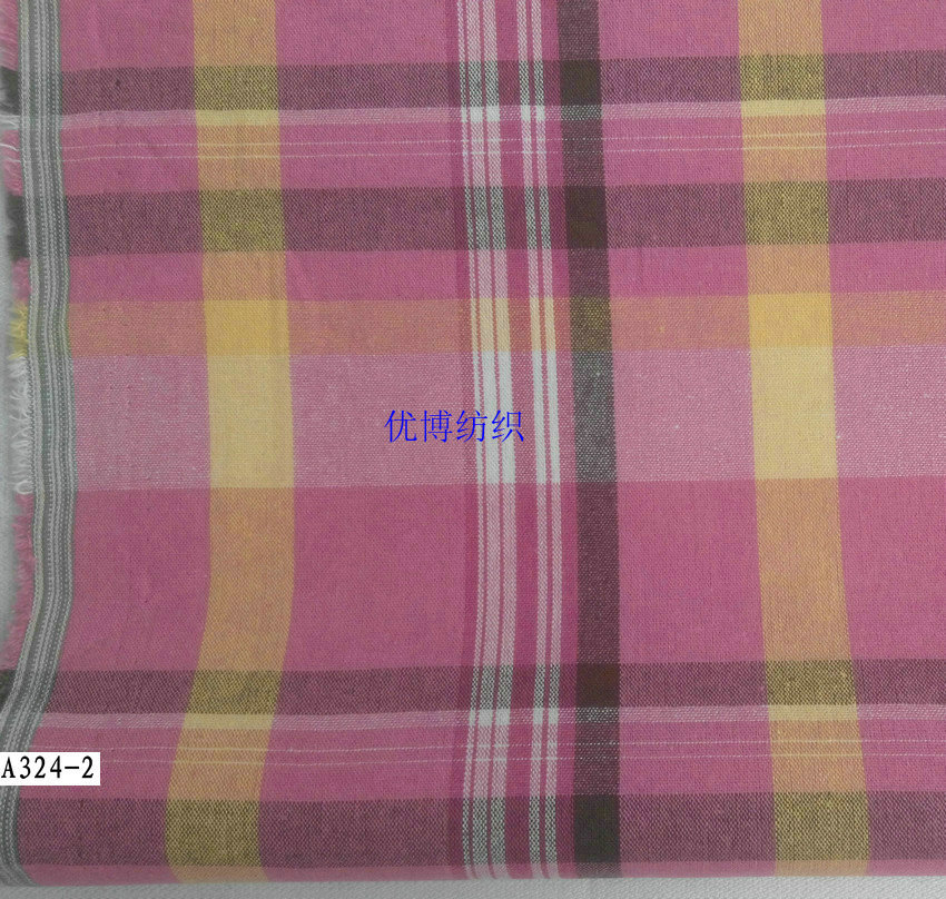 全棉色织格子布