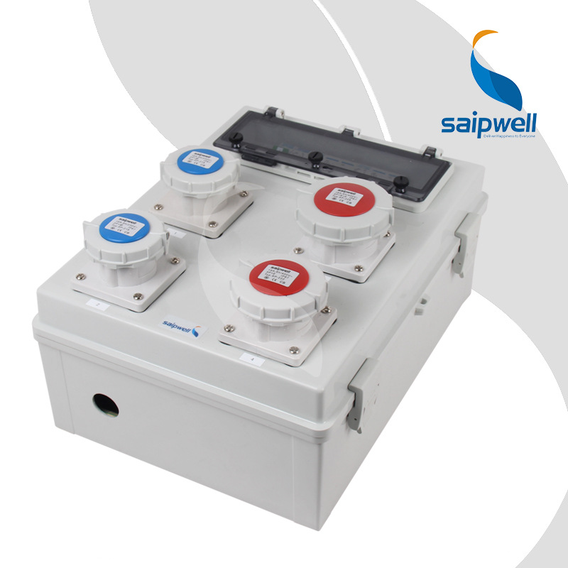 斯普威尔4回路电源检修箱 工业插头插座检修箱  断路器开关箱