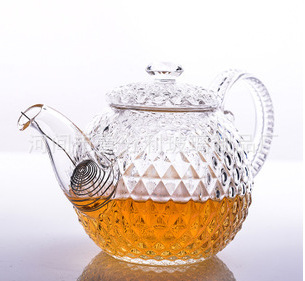 Manufactor Direct selling Heat Glass Flower Pot Glass jug Diamonds Crystal pot Teapot High temperature resistance tea set