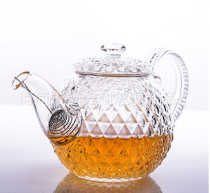 Manufactor Direct selling Heat Glass Flower Pot Glass jug Diamonds Crystal pot Teapot High temperature resistance tea set