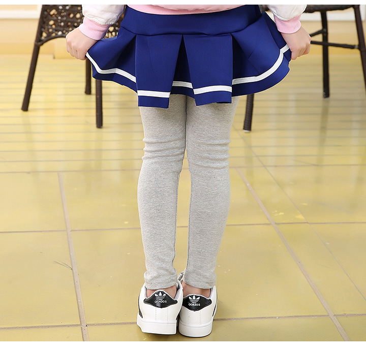 QK505蘭白百折裙褲_19