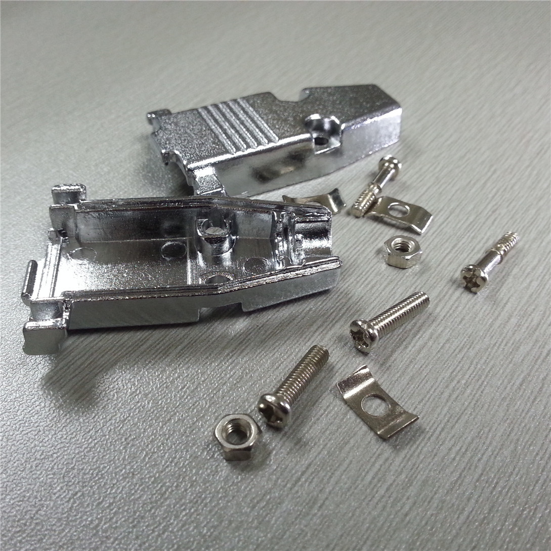 深圳锌合金d-sub9pin装配壳 热卖优联康db9pin串口锌合金铁壳