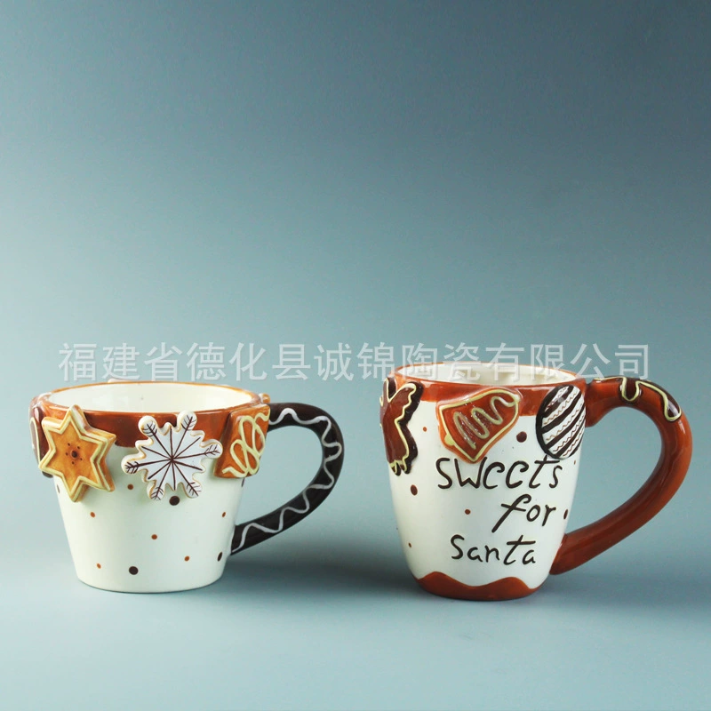 Керамическая расписная рождественская кружка Mark Cup Christmas Candy Cup Candy Rescuration Cup Ice Cream Cup Saint -Dai Cup