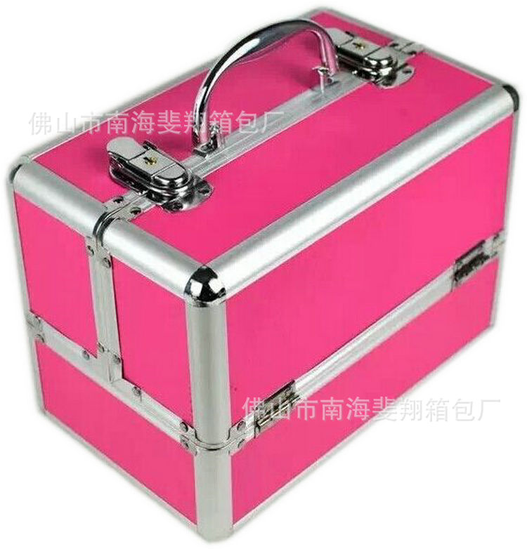 供应新款化妆箱 专业跟妆箱 手提化妆工具箱 大号双开箱