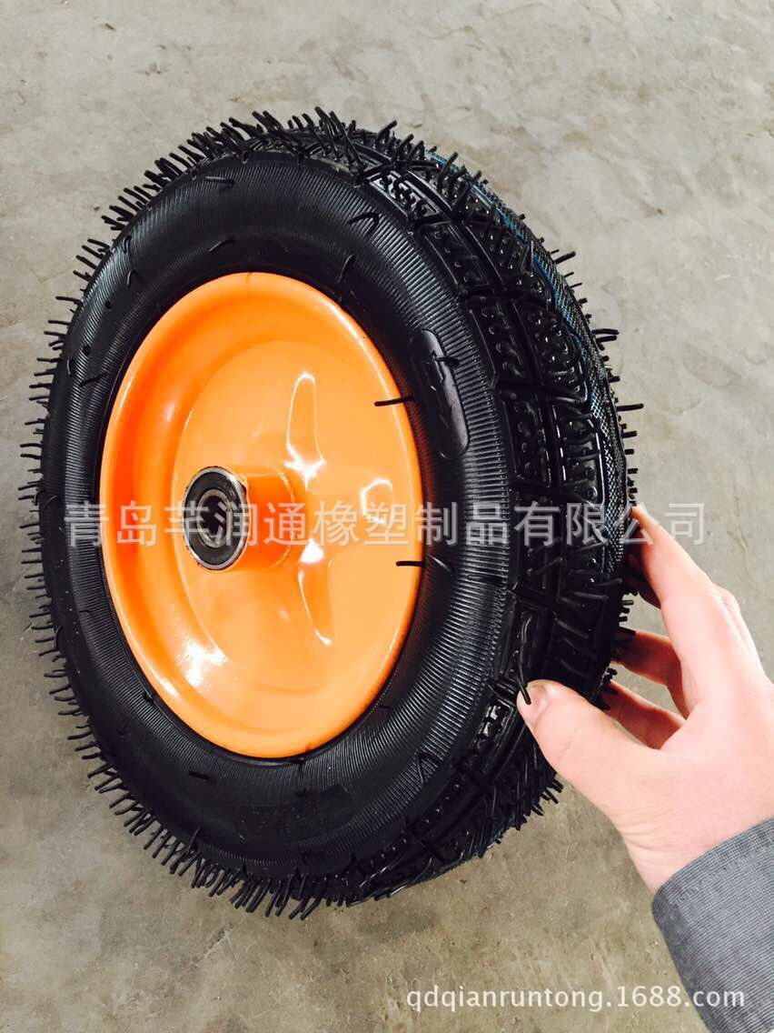 厂家专业生产高品质充气轮 300-8 刺猬花 高胶 高品质气态轮