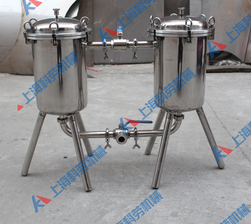 供应不锈钢双筒过滤器(饮料过滤机） 糖汁双联过滤器 牛奶过滤机