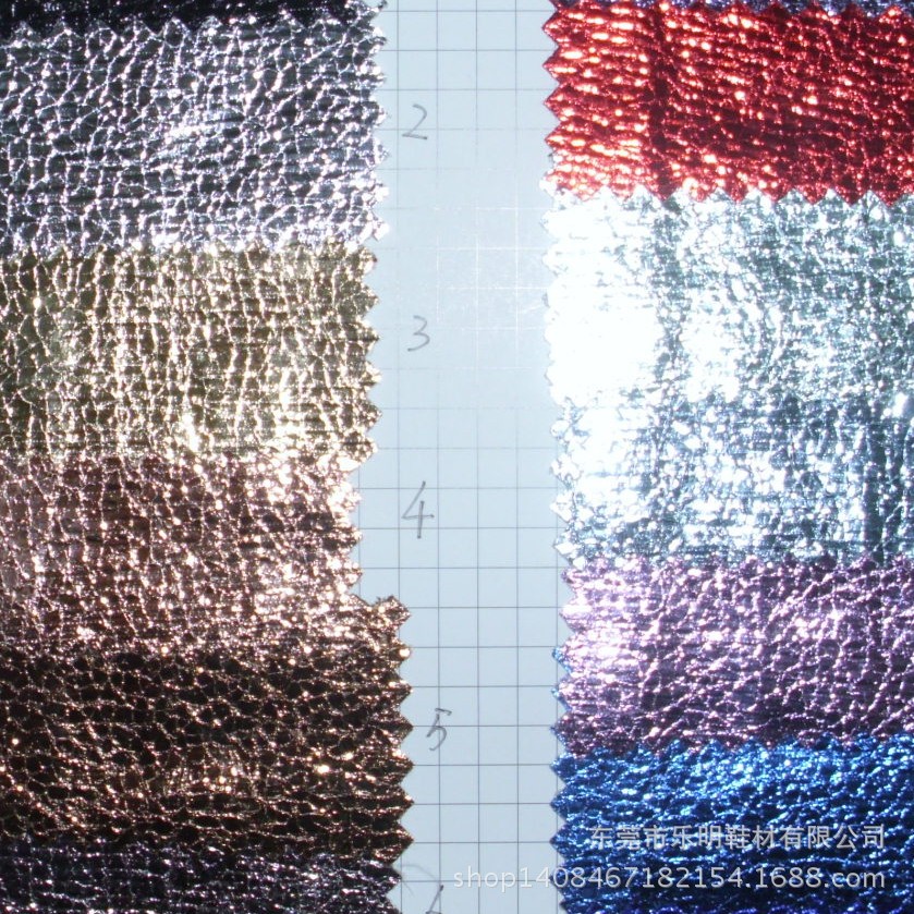 GB5145哈蜜瓜纹金属色仿皮绒麂皮绒鞋帽箱包布料