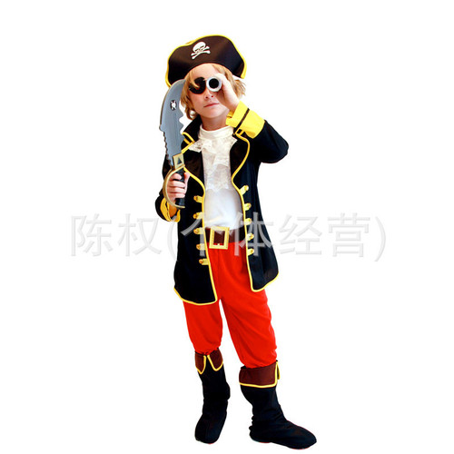 Halloween children's costume, Caribbean pirate performance costume, B-0021cos original factory Jack pirate suit