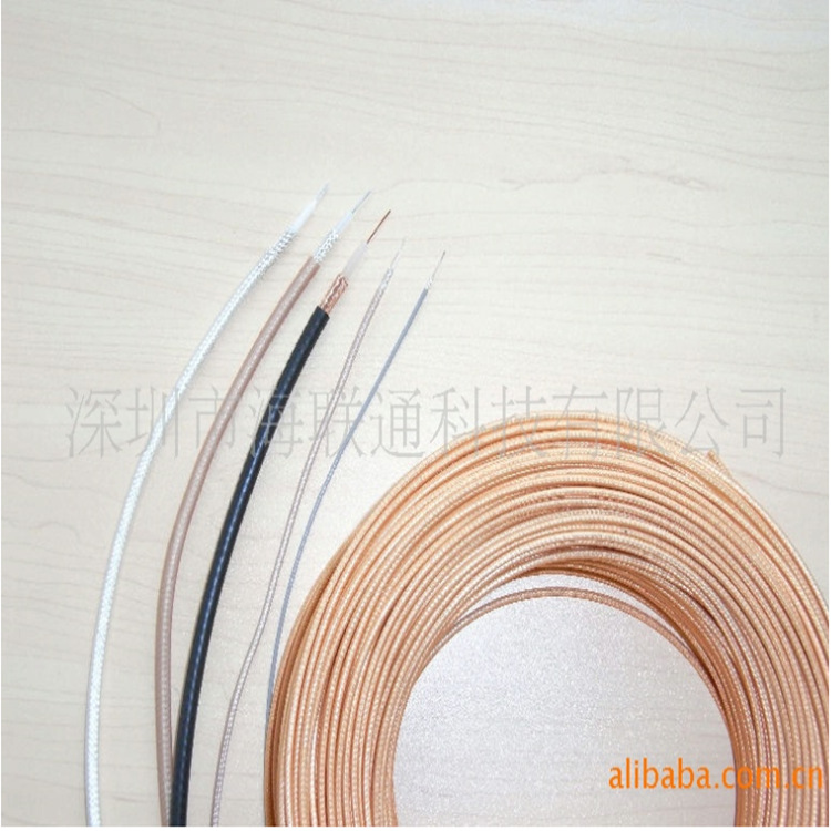 海联厂家供应外径OD1.50MM的高温同轴线屏蔽射频