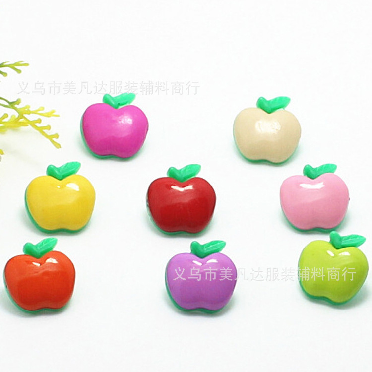 双层苹果纽扣