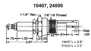 19407/24699/28548/36539美国麦克森火花塞