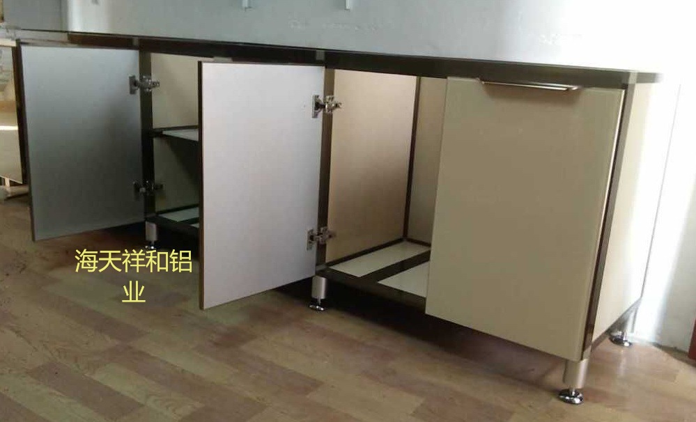 瓷砖柜体 全铝厨房柜体吊柜 地柜 防火防霉防潮瓷砖可换蜂窝板