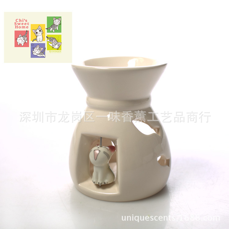 日本原單 香薰爐 創意陶瓷歐式精油爐 臥室熏香 擺件裝飾品