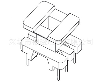 现货EI19骨架 YC-EI-1901骨架、3+3P变压器电感线圈、骨架厂家