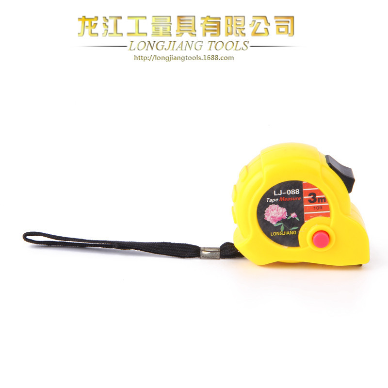 现货供应龙江家用装修工具可用钢卷尺 3M高耐刷防滑卷尺批发