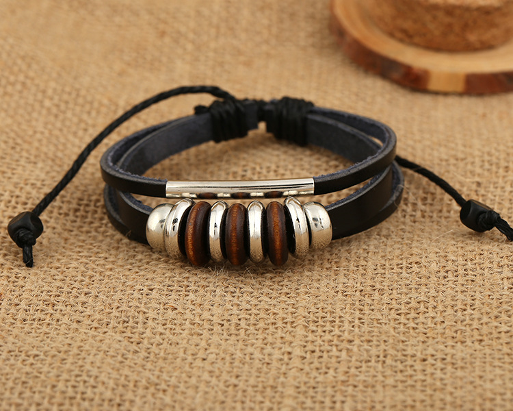 New beaded leather bracelet