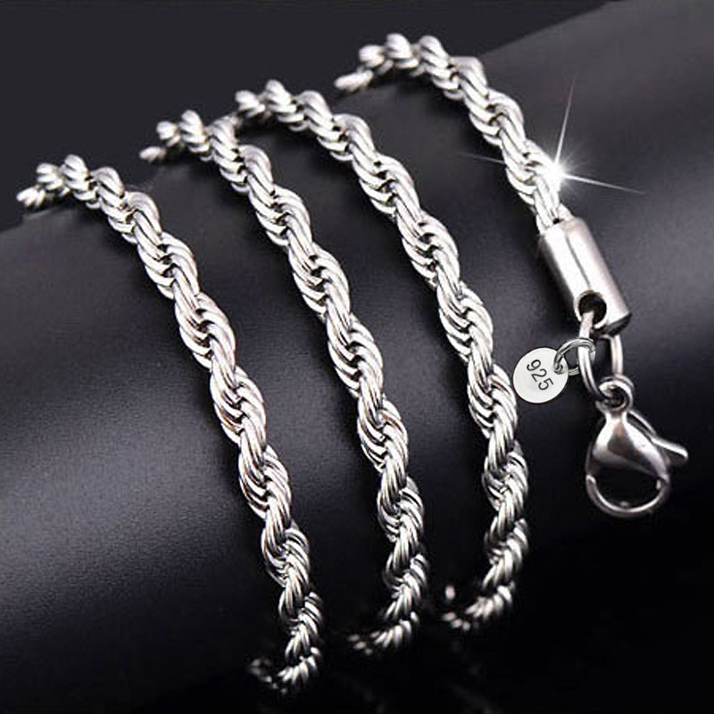 Lengths 1630 Rope Chain Necklace 3MM Stainless Steel