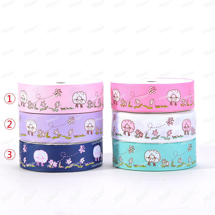 Yao Ming cinta accesorios para el cabello DIY material al por mayor cinta regalo embalaje accesorios primavera viento ovejas desbordamiento 38mm