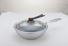 电磁炉通用三层304不锈钢真空养生微压物理不粘炒锅养生炖锅焖锅