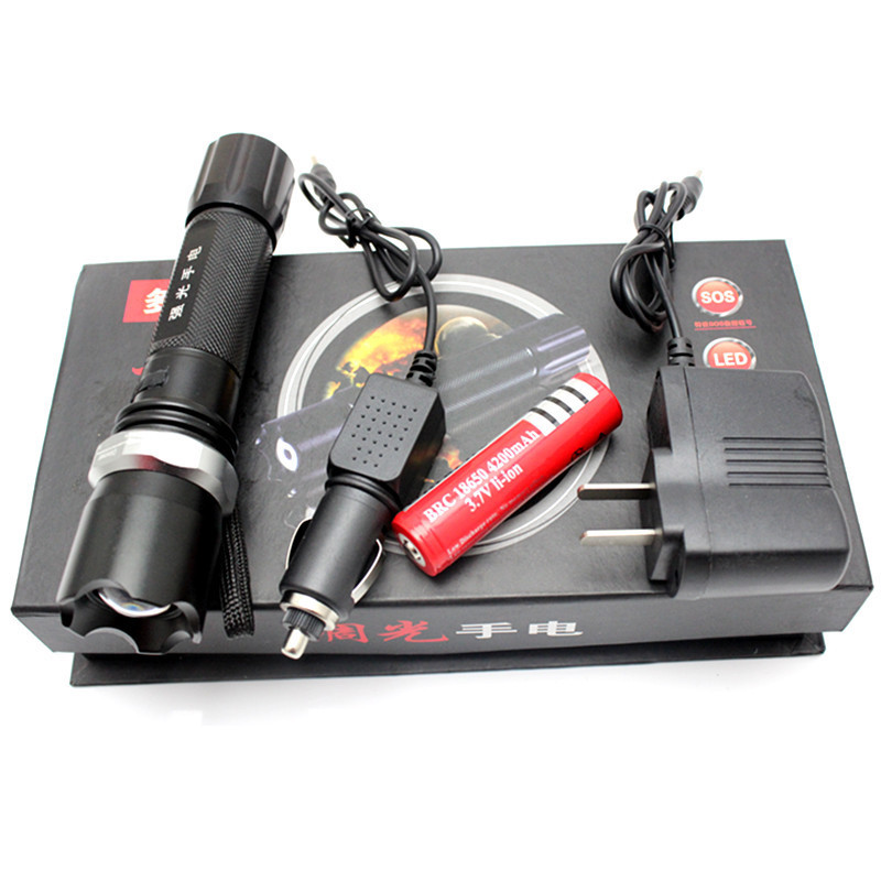 Ge Lin GeLin outdoors rotate focusing LED Long shot Rechargeable Vehicle charging Strong light charge Flashlight